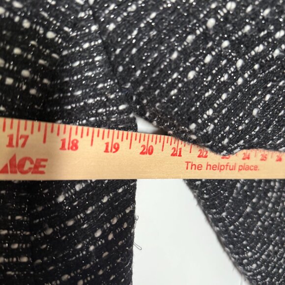 Talbots Black and White Tweed Woven Blazer Size 18WP Wool Office Careerwear - Picture 5 of 9
